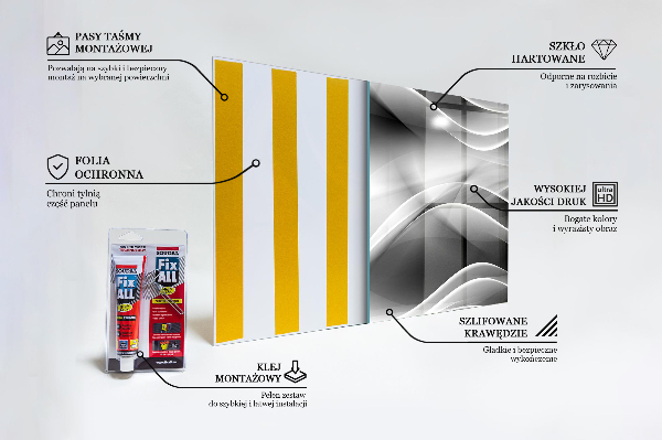 Crédence cuisine en verre Abstraction des vagues