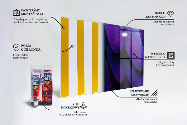 Crédence en verre Plumes d'oiseaux exotiques