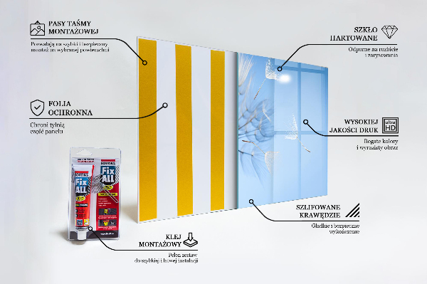 Verre pour crédence Pissenlits délicats