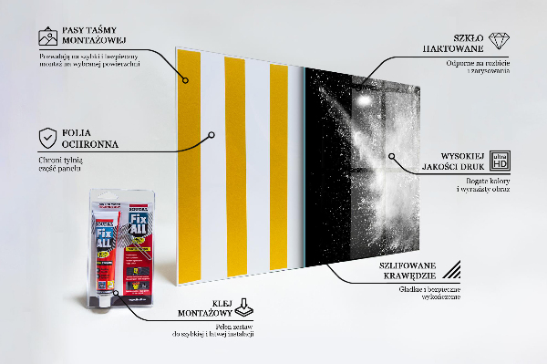 Crédence cuisine en verre Abstraction d'explosion de poudre