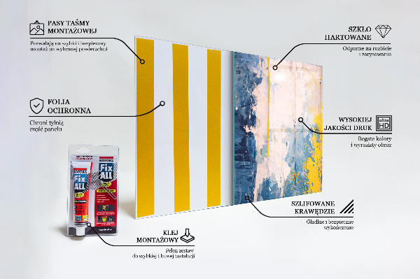 Crédence cuisine en verre Peinture colorée abstraite