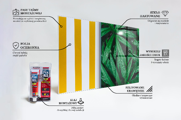 Verre pour crédence Feuilles exotiques de la jungle