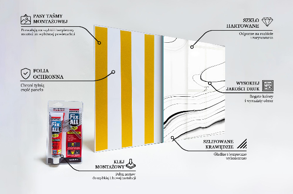 Crédence cuisine en verre Structure en marbre blanc