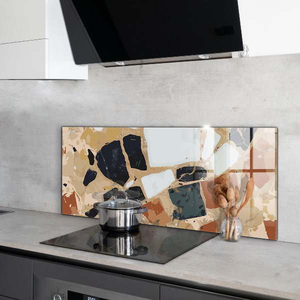 Crédence en verre Pierre naturelle terrazzo