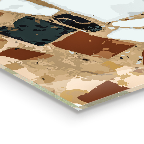 Crédence en verre Pierre naturelle terrazzo