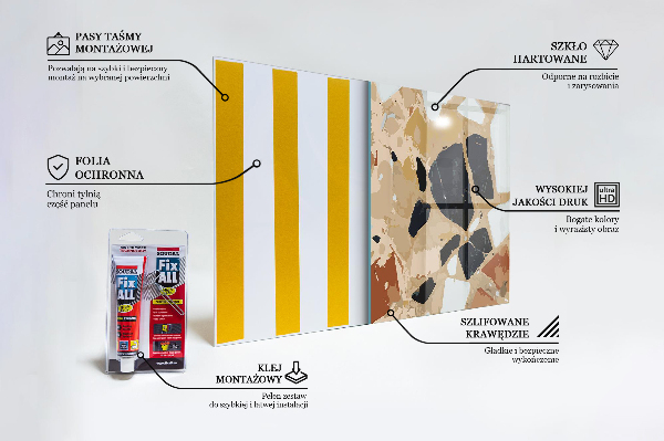 Crédence en verre Pierre naturelle terrazzo