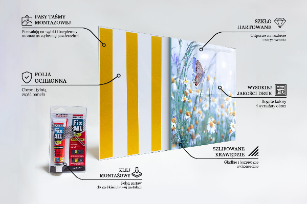 Verre pour crédence Fleur de papillon des prés d'été