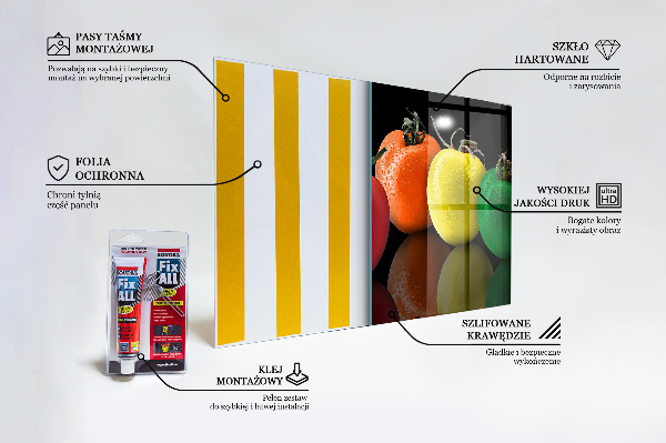 Crédence cuisine en verre Tomates juteuses colorées