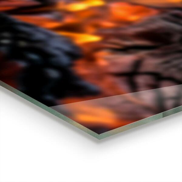 Crédence en verre Feu de joie brûlant