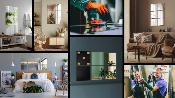 Carreaux en miroir 6 pce 16x16 cm