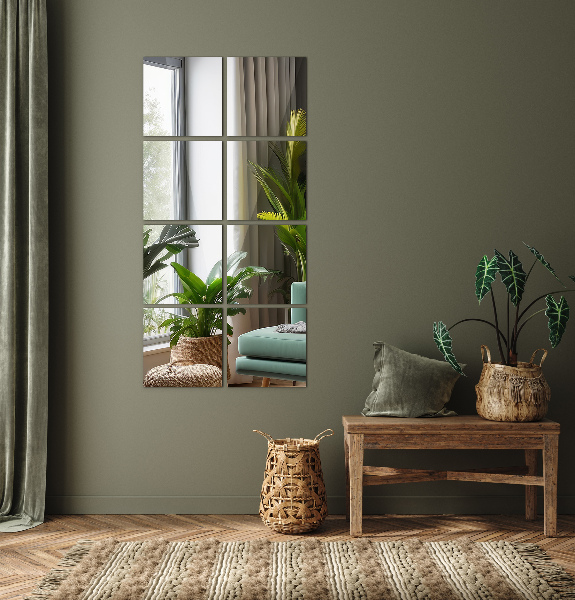 Miroir carreaux 6 pce 20x20 cm