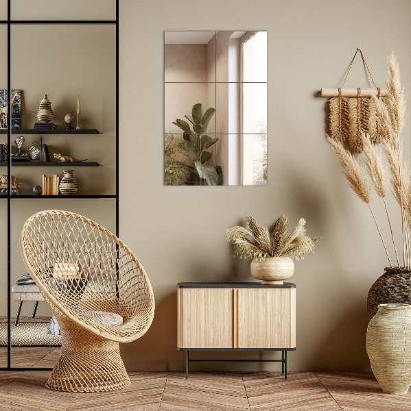 Miroir carreaux 6 pce 20x20 cm