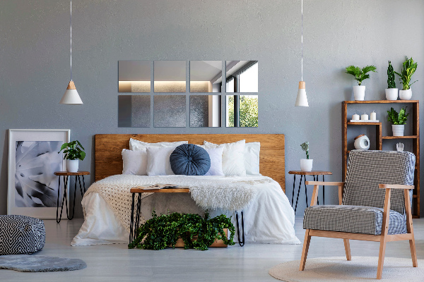 Miroir carreaux 6 pce 20x20 cm