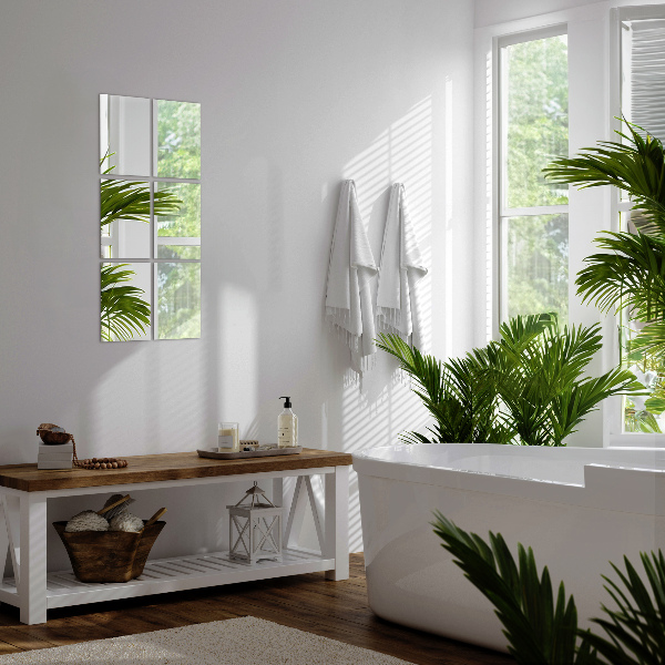 Carrelage miroir mural 6 pce 30x16 cm