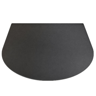 Semi-ovale tôle de protection pour barbecue 80x90 cm