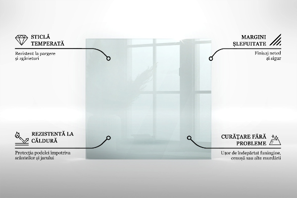 Plaque de verre pour cheminée h40