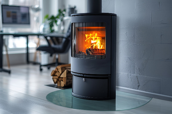 Plaque de sol en verre pour poêle 100x100 cm