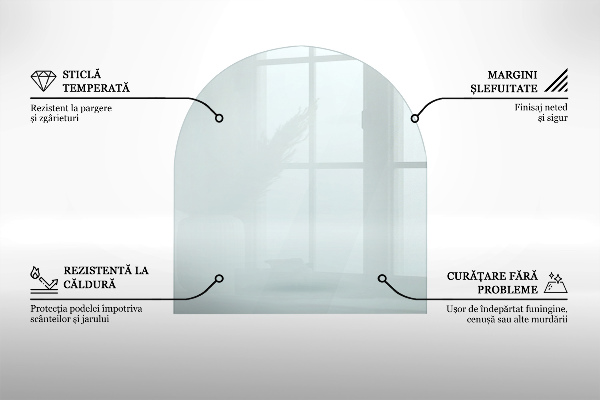 Plaque de sol en verre pour poêle 80x70 cm
