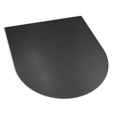 Plaque de protection anti-feu en acier noir pour poêle 80x90 cm