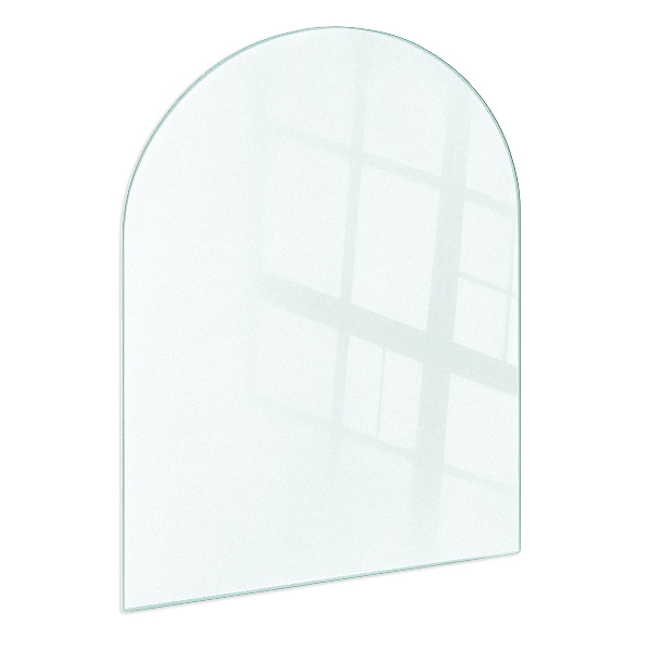 Verre sous poêle à bois semi-ovale semi-transparent 80x70 cm