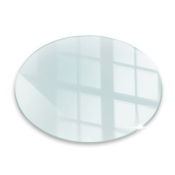 Plaque de verre pour cheminée fi90 cm