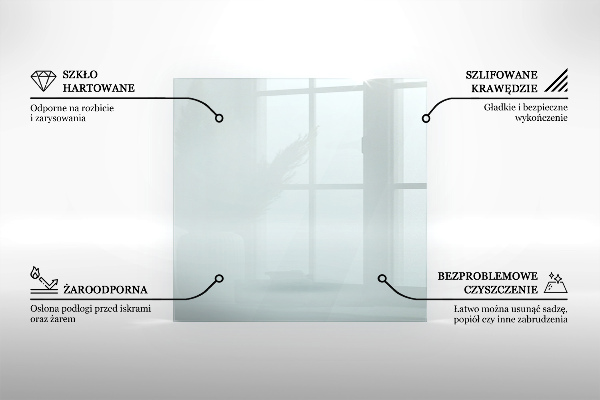 Plaque de sol en verre pour poêle 140x70 cm
