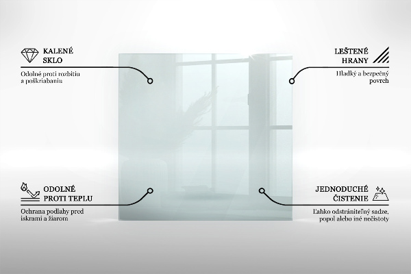 Plaque de sol en verre pour poêle 60x40 cm