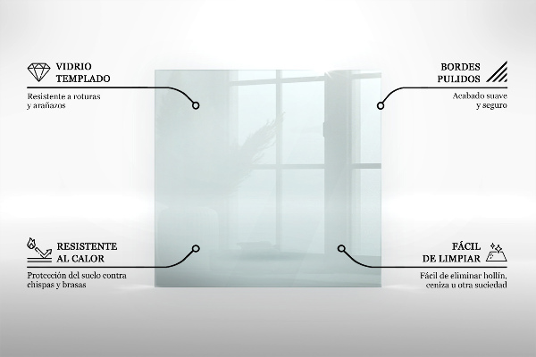 Plaque de sol en verre pour poêle 60x40 cm