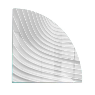 Quart-de-cercle plaque de sol en verre pour poêle Vagues de lignes délicates