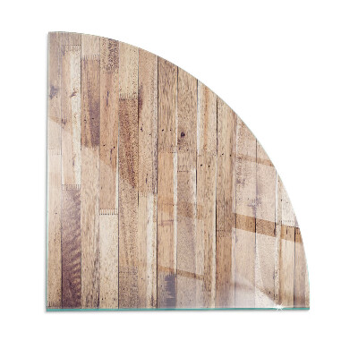 Quart-de-cercle plaque de sol en verre pour poêle Planche en bois dans l'agencement