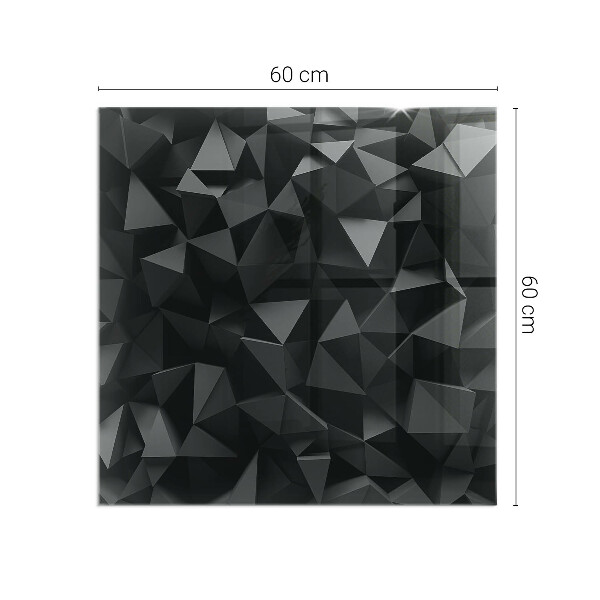 Carrée plaque protection sol devant cheminée en verre Géométrie tridimensionnelle