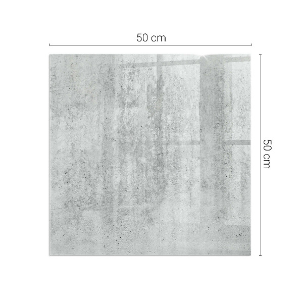 Carrée plaque protection sol devant cheminée en verre texture du béton brut