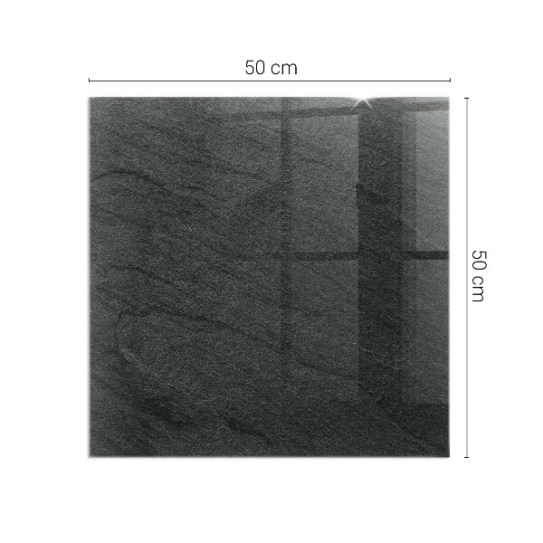 Carrée plaque verre pour poêle texture de surface de la pierre