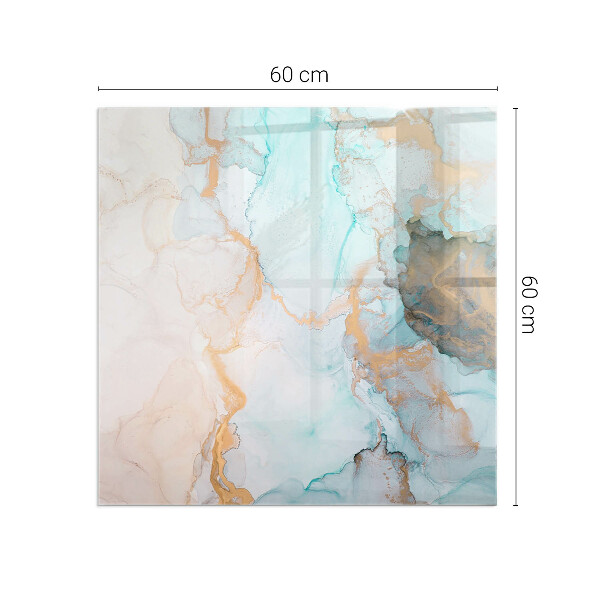 Carrée plaque protection sol devant cheminée en verre Motif fluide abstrait