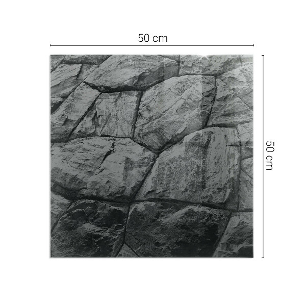 Carrée plaque de sol en verre pour poêle Motif de pierre naturelle