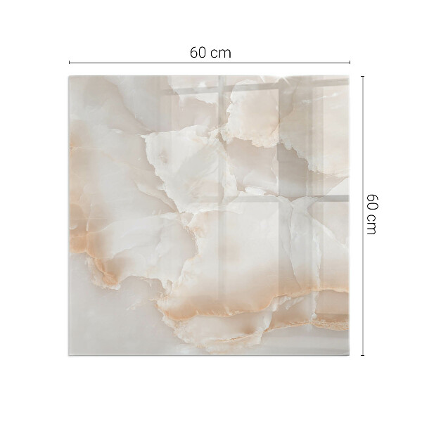 Carrée plaque verre pour poêle Motif de pierre naturelle