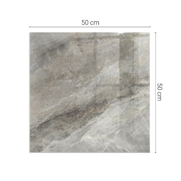 Carrée plaque protection sol devant cheminée en verre Motif de pierre naturelle