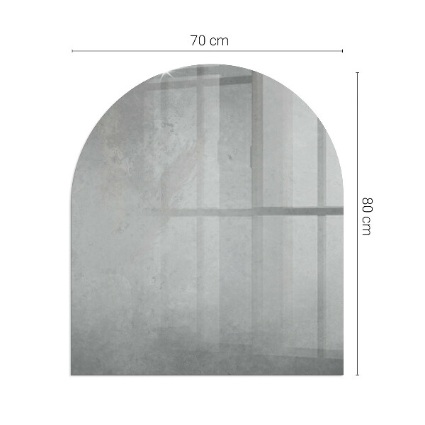 Demi-arrondi plaque verre devant cheminée Texture de béton avec effet