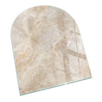 Demi-arrondi plaque de sol en verre pour poêle Motif de pierre naturelle