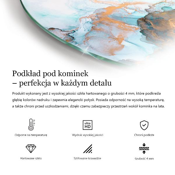 Demi-arrondi plaque de sol en verre pour poêle Planche en bois dans l'agencement