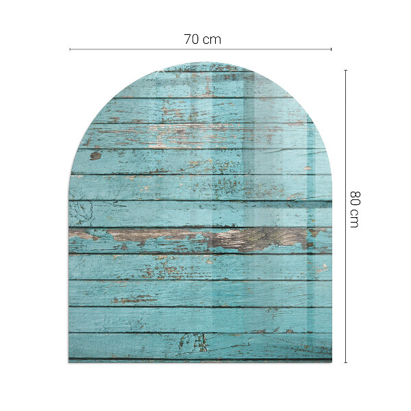 Demi-arrondi plaque de sol en verre pour poêle planches de style rustique