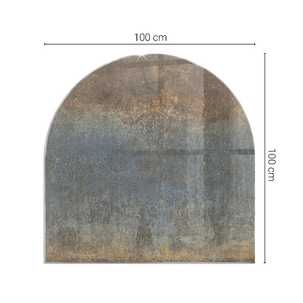 Demi-arrondi plaque verre devant cheminée Motif de texture abstrait