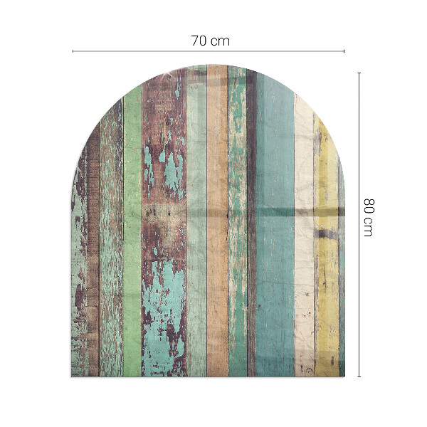Demi-arrondi plaque verre devant cheminée Planches de différentes teintes