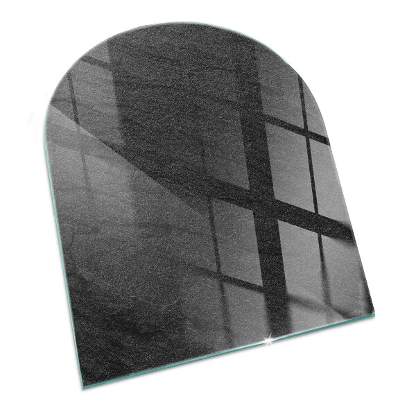 Demi-arrondi plaque de sol en verre pour poêle texture de surface de la pierre