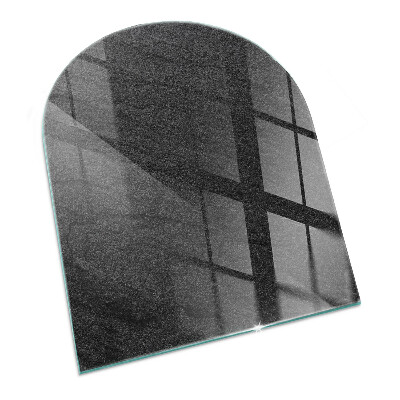 Demi-arrondi plaque de sol en verre pour poêle texture de surface de la pierre