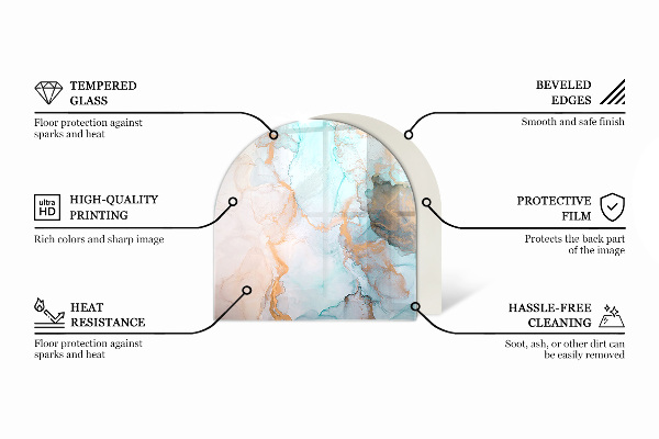 Demi-arrondi plaque protection sol devant cheminée en verre Texture de rouille en arrière-plan