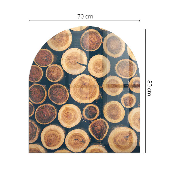 Demi-arrondi plaque de sol en verre pour poêle Boîte en bois découpé
