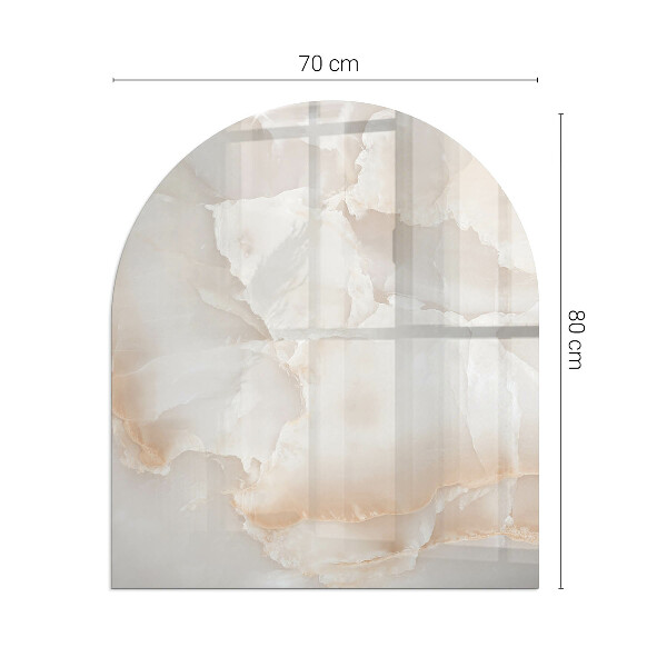Demi-arrondi plaque de sol en verre pour poêle Motif de pierre naturelle
