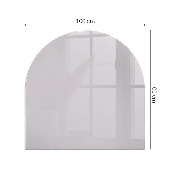 Demi-arrondi plaque protection sol devant cheminée en verre Couleur violet clair