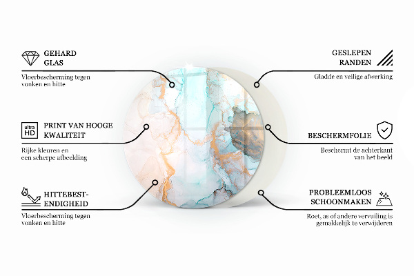 Ronde vitre sous poêle à bois Géométrie tridimensionnelle